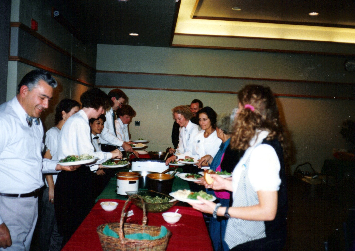 University of Washington Botanic Gardens staff preparing and serving the food.