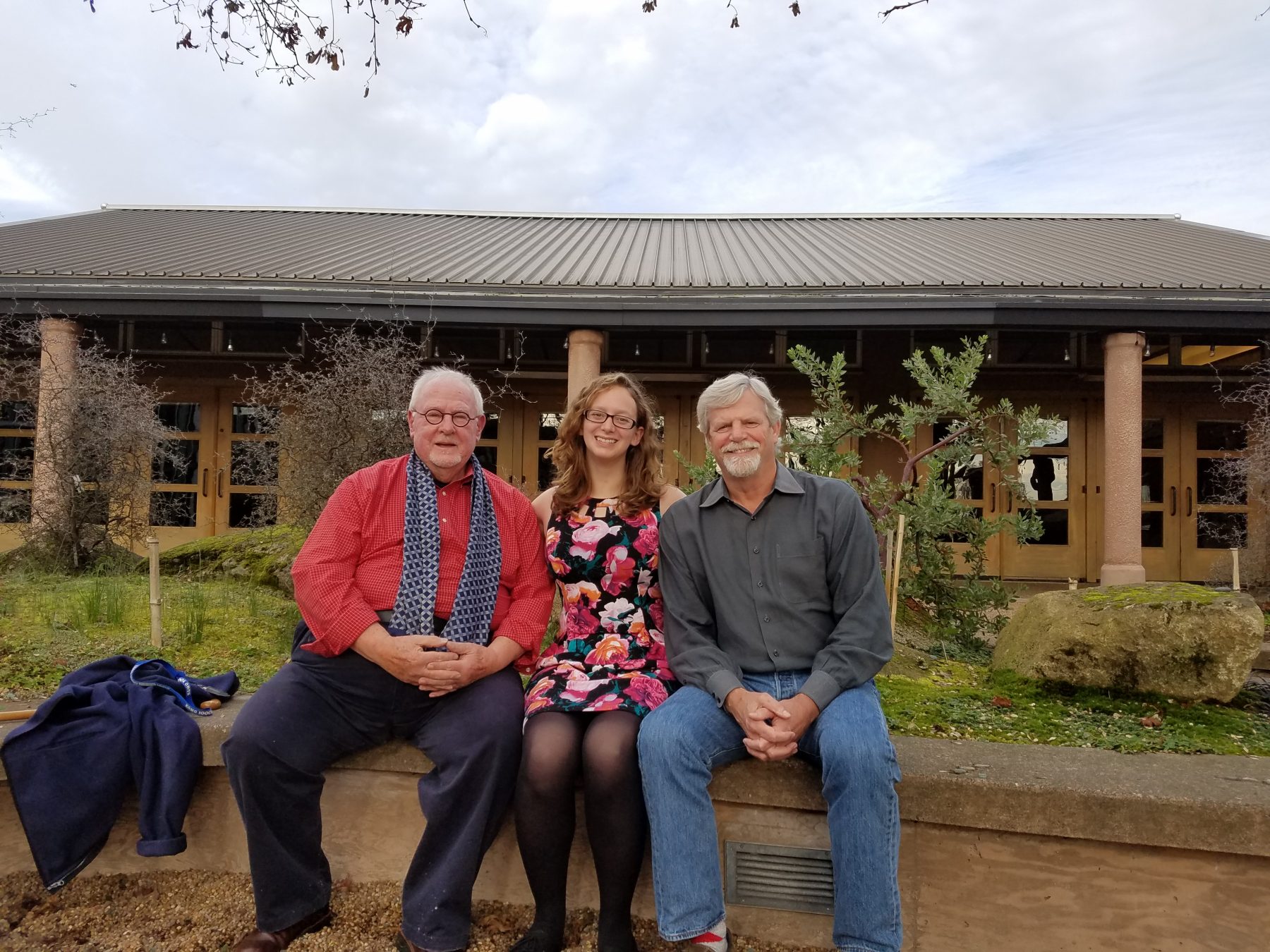 Pictured are Dr. John A. Wott, Director emeritus, UW Botanic Gardens; Kelsey Taylor, recipient; and Fred Hoyt, Interim Director, UW Botanic Gardens.