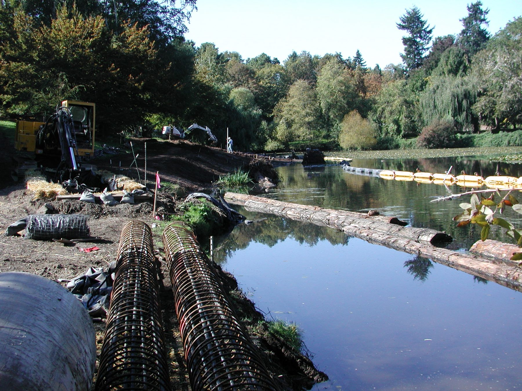 Establishing new shoreline