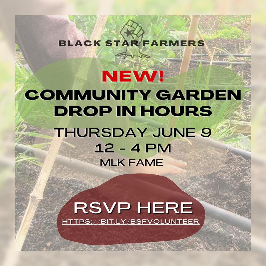A flyer of the Black Star Farmers drop in hours.