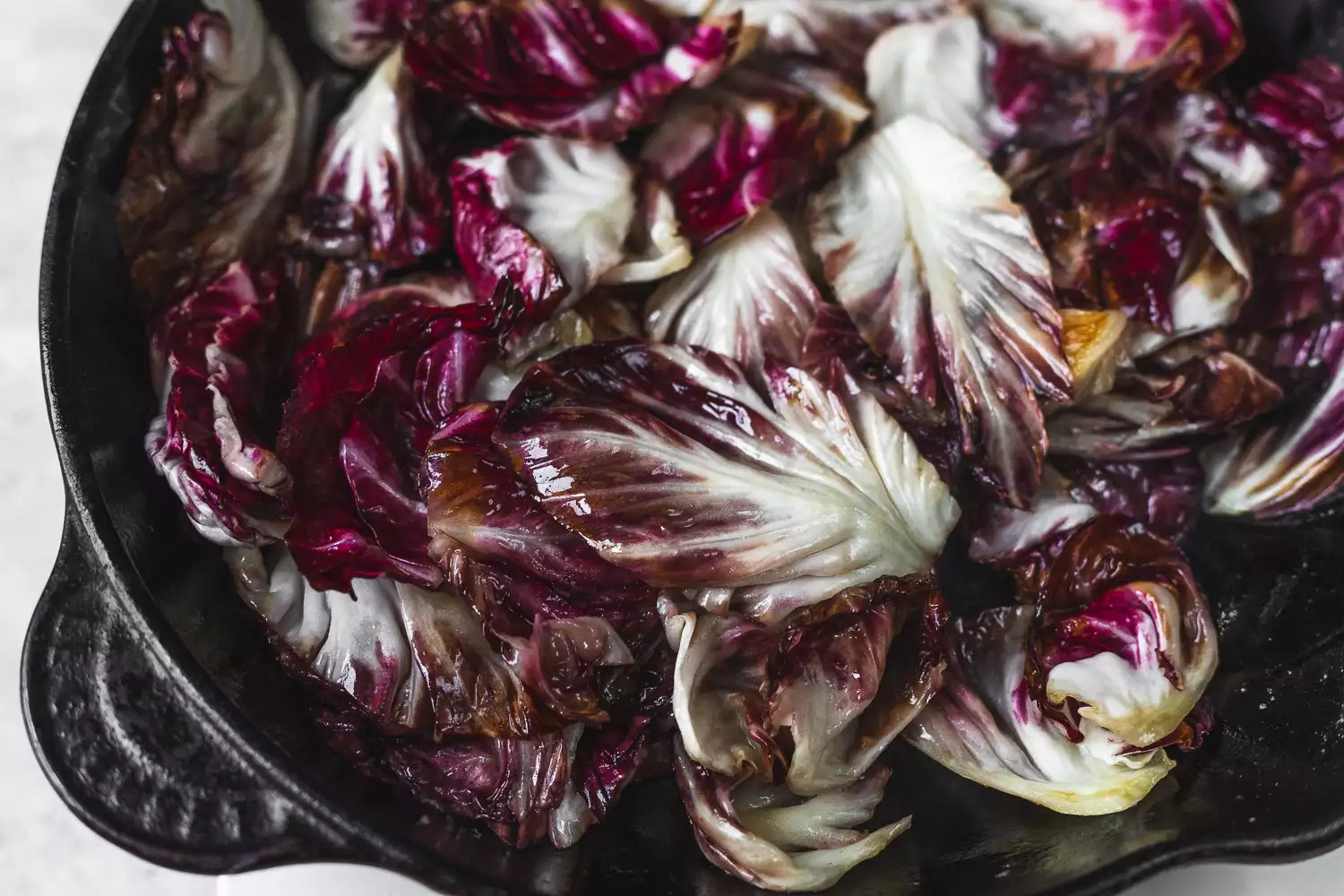 radicchio in a skillet 