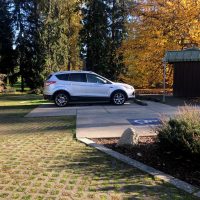 Accessible parking along Pacific Connections trail